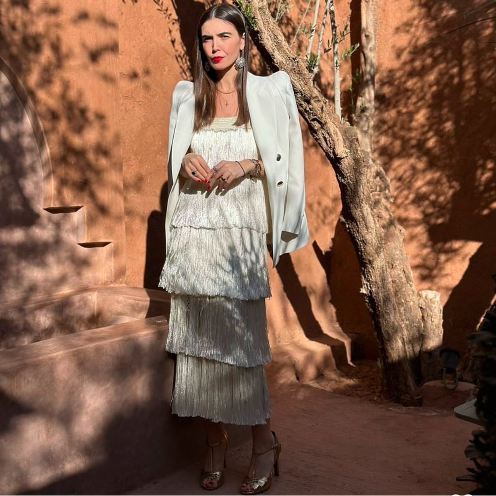 My Beachy Side Tiered Fringe Maxi Dress